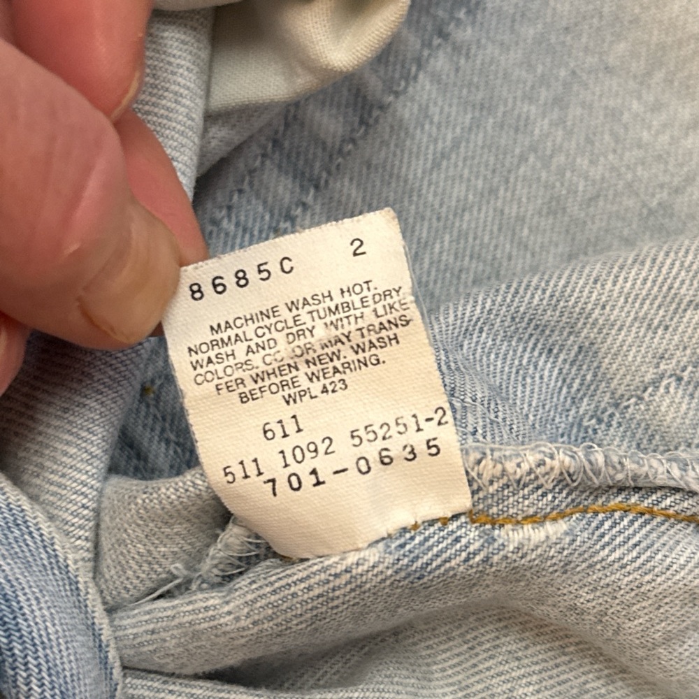 Vintage 701 Student Fit (501 XX) Light Wash Levi’s Jeans. 27 x 28 - Picture 8 of 14